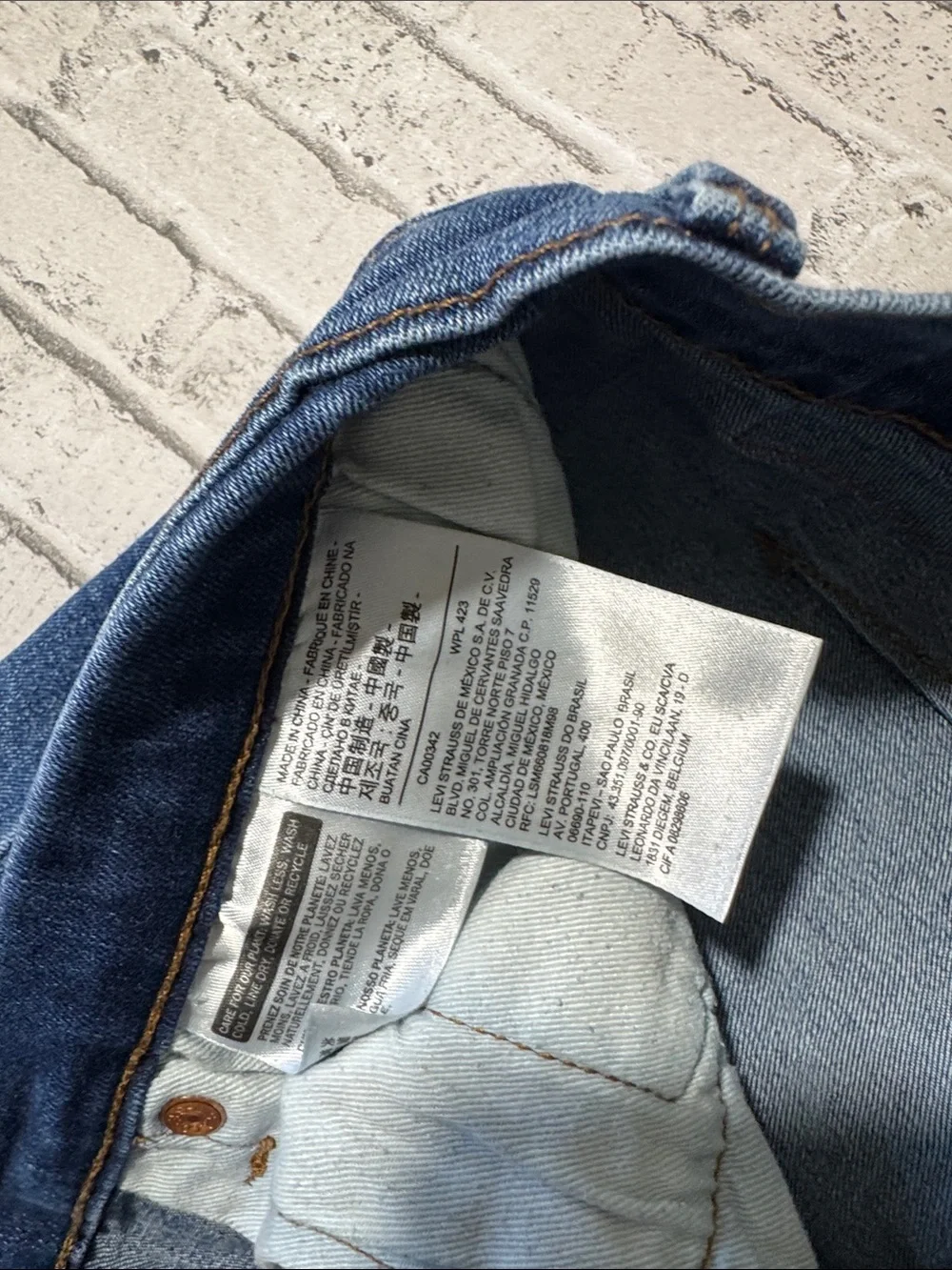Levi’s mens 31x32 LEJ 502 tapered premium engineered denim blue jeans EUC